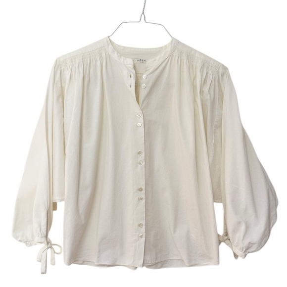 DÔEN | O’Keefe Blouse in Ivory Cotton, Size Small - Picture 2 of 10